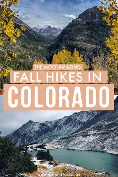 fall hikes in colorado with text overlay