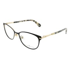 These Kate Spade 807 womens cat-eye eyeglasses, feature a black metal frame and demoes. Size and dimensions for the Kate Spade model are lens 51mm x bridge 17mm x temple 140mm. This frame will come with Kate Spade case, cloth and paperwork, and they can be fitted with your prescription by your eye doctor. Gender: female. Age Group: adult.