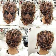 Haircuts Medium, Simple Prom Hair, Curly Hair Updo, Step By Step Hairstyles