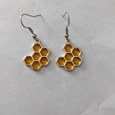 Come And Get Some Honey! Support The Bees!!! The Ear Hook Wires Are From Hildie And Jo They Are Silver Material Is Iron They Are Nickle Free!!! Brand New. Never Worn. They Come With Backings!!!! Honey Earrings, Bee Fashion, Honey Jewelry, Chloe Bourgeois, Bee Earrings, The Ear, Ear Hook, Silver Material, Earrings Color