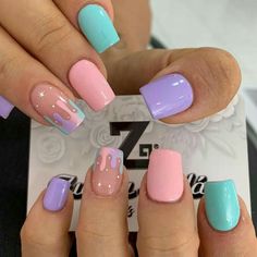 Girls Nail Designs, Nail Art For Kids, April Nails, Nails Dip, Easter Nail, Cute Gel Nails, Nails Spring, Easter Nails, Short Acrylic Nails Designs