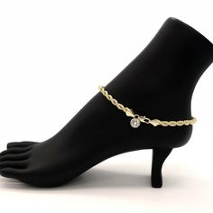 This Is A Rope Chain And It Contains Real 14k Gold Plating. It Is Brand New And Never Worn! Great Quality And Will Not Tarnish On You! 10" In Length! Elegant Adjustable Tarnish-resistant Anklets, Adjustable Gold Chain Bracelet With Diamond Cut, Adjustable Gold Diamond Cut Chain Bracelet, Gold Chain Bracelet With Diamond Accents, Elegant Adjustable Tarnish Resistant Anklets, Elegant Adjustable Gold Anklets, 14k Stamped Gold Bracelet For Anniversary, Elegant Yellow Gold Anklets As Gift, 14k Gold Party Bracelet