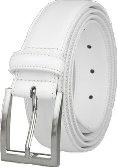 Gelante Genuine Leather Belts are made of high quality genuine leather, polished silver metal buckle and feather edging with topstitching. Our classic dress belts are simple elegant and carefully crafted, it's good for all sorts of occasions. Its comes in a Gift box and ready to be as a gift also. Size: Small (30-32).  Color: White.  Gender: male.  Age Group: adult. Elegant White Leather Belt, Modern White Formal Belt, Modern White Belt For Formal Occasions, Dress Belts, Belts For Men, Polish Silver, Genuine Leather Belt, Simple Elegant, Classic Dress