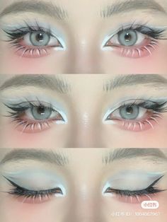 Eyes With Long Lashes, Aesthetic Eye Makeup, Aesthetic Eye, Makeup Tip, Korean Eye Makeup, Pinterest Makeup