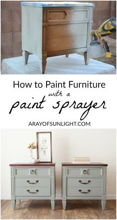 how to paint furniture with a paint sprayer