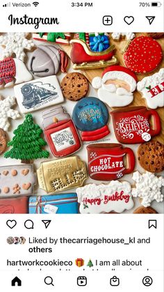 the instagram page on instagram is filled with cookies