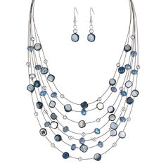 PRICES MAY VARY. ERRALY DESIGN: The brand's main style is multi-layered handmade jewelry sets with a variety of gemstone beads around your neck, making you more refined and elegant ADJUSTABLE SIZE: Statement necklace length 17" - 19" with a 2" extension chain that can be adjusted to your preferred length VARIOUS OCCASIONS: This jewelry set can be matched with your daily attire, and the thick necklace is also suitable for many occasions, such as Christmas, Mother's Day, Thanksgiving, Valentine's Blue Multi-strand Gemstone Beaded Necklace, Blue Gemstone Multi-strand Necklaces, Blue Beaded Multi-strand Crystal Necklaces, Blue Multi-strand Necklace With Polished Beads, Layered Beaded Necklaces, Thick Necklace, Shell Beads Necklace, Costume Jewelry Sets, Multi Strand Beaded Necklace