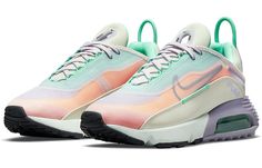 Nike Womens WMNS Air Max 2090 'Easter' Infinite Lilac/Sea Glass/Laser Orange/Dark Smoke Grey CZ1516-500 Nike Air Max 2090 Women, Nike Air Max 2090, Air Max 2090, Tenis Nike, Air Max Women, Dream Shoes, Shoe Game