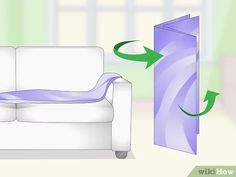 a white couch with an open door showing how to use it