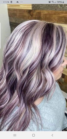 Platinum Blonde Purple Highlights, Blonde Hair With Color Lowlights, Blonde Hair With Ends Colored, Blonde And Black Cherry Hair, Blonde And Burgundy Hair Peekaboo, Deep Purple And Blonde Hair, Platinum Blonde Hair With Burgundy, Blonde Brown And Copper Highlights, Fall Hair Colors For 2023