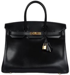 Luxury Everyday Calf Leather Bag With Lock, Classic Bags With Lock For Work, Classic Workwear Bags With Lock, Classic Work Bag With Lock, Business Bags With Lock In Calf Leather, Formal Calf Leather Bag With Lock, Hermes Birkin 35 Black, Birkin 35 Black, Hermes Birkin 35