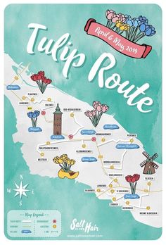 the map for tulip route in portugal