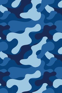 a blue camo background that is very similar to the wallpaper in this room