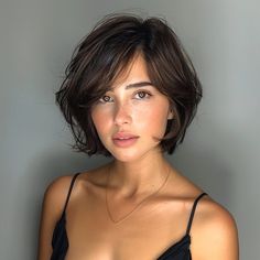 50 Amazing Short Bob Haircuts with Bangs Celeb Bob Hairstyles, Short Haircut Side Bangs, Side Bangs For Short Hair, Brunette Bob Haircut With Bangs, Short Hair Thick Bangs, Short Hair With Bangs Side Part, Short Bob With Side Swept Bangs, Side Swept Bangs Haircut, Short Bob Side Bangs