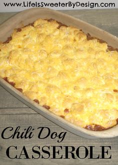 a casserole dish filled with cheese and meat