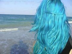 blue hair color Blue Hair Tumblr, Hair Chalk, Temporary Hair Color, Light Hair Color