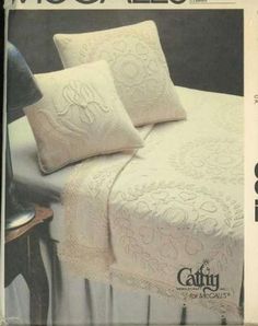 an advertisement for a bed with two pillows on top of it and the words mogules written in english