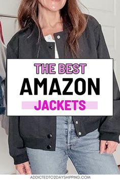 Discover the best Women's Jacket options on Amazon that combine style, comfort, and affordability. Whether you're searching for a cozy winter layer or a sleek piece for your Women's Fashion looks, these Women's Outerwear finds are perfect for any season. Amazon Jacket, Finds On Amazon, Amazing Finds, Trendy Fashion Outfits, Cute Jackets, Cropped Denim Jacket, Fall Jackets