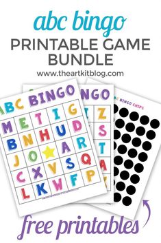 the printable alphabet and numbers game for kids