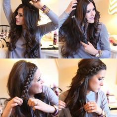 Cool look Half Braid, Smink Inspiration, Sweetest Thing, Easy Braids, Hair Braids, French Braid, Great Hair