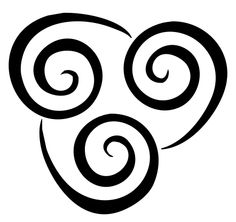 two spirals are shown in black on a white background