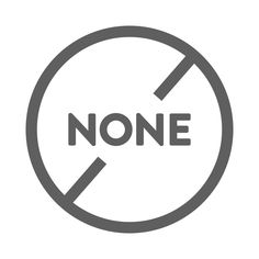 the word none in a circle with an arrow pointing to it's left side