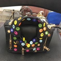 Beautiful Purse With Free Gifts Leather Embellished Crossbody Bag, Luxury Multicolor Shoulder Bag With Zipper Closure, Embellished Multicolor Crossbody Shoulder Bag, Playful Multicolor Crossbody Bag, Orange Crossbody Shoulder Bag With Gold-tone Hardware, Jacket Style, Free Gifts, Bag Lady, Wallet