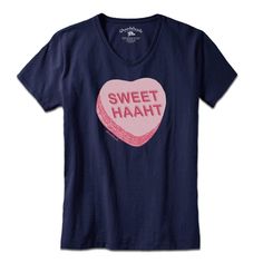 Sweet Haaht Candy Heart T-ShirtEveryone knows New England girls are the sweetest, and if you disagree they'll probably take a swing at you. Wear your "haaht" on your sleeve (or in this case, your shirt) with this sweet design. Heart T Shirt, Heart Candy, Everyone Knows, Woman Colour, Types Of Shirts, New England, Take A, Kittens, Long Sleeve Shirts