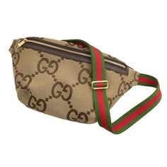 Gucci Jumbo Gg Belt Bag Beige Height: Approx. 18cm Width: Approx. 39cm Depth: Approx. 4cm Designer Gucci Bag With Logo Strap, Gucci Designer Bag With Logo Strap, Gucci Luxury Bag With Logo Strap, Luxury Gucci Bag With Logo Strap, Gucci Rectangular Bag With Logo Strap, Designer Brown Bags With Logo Strap, Green Gucci Travel Bag, Gucci Crossbody Bag With Logo, Gucci Beige Bag With Logo