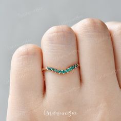 Curved Wedding Band Women Rose Gold Emerald Wedding Band Antique Wedding Band Vintage Band Art Deco Unique Emerald Ring Anniversary Gift * Order Service: Engraving/Rush Order/ Shipping Upgrade/ Size Upgrade/ 18K or Platinum upgrade https://www.etsy.com/listing/889751602/ Jewelry Details: * Accents: Lab-Created Emerald * Weight: about 0.1ct * Metal Type: Solid 14k yellow gold, rose gold, white gold (Platinum, 10K or 18K metal upgrade, upon request) * Eco Friendly and Sustainable & All diamond Gold Emerald Wedding, Emerald Wedding Band, Antique Wedding Bands, Wedding Band Vintage, Wedding Band Women, Band Art, Jewelry Details, Emerald Wedding, Lab Created Emerald