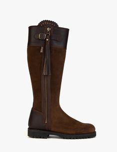 Inclement Tassel Waterproof Boot (Dark Oak)- Penelope Chilvers - Hound & Hare Penelope Chilvers, Gold Rate, Leather Tassel, Waterproof Boots, Brown Suede, Leather Care, Dog Walking, Shoe Obsession, High Performance