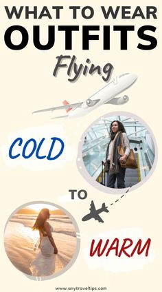 When flying from a cold climate to a warm place, avoid outfit mistakes and follow our 10 pro tips for the perfect travel outfit. Our guide will keep you comfortable from takeoff to landing, no matter the temperature difference. Flying from cold to warm outfits, flying from cold to hot outfits, flying from cold to warm, what to wear on a plane, what to wear, and flying from cold to hot weather. Winter travel essentials! Cold To Hot Travel Outfit, Travel Outfit Cold To Hot Weather, What To Wear On A Plane, Flying Essentials, Air Travel Outfits