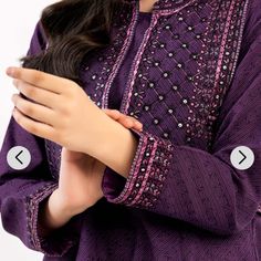 Brand New Dress With Tag. It Is 2 Piece Khaddar Dress. Size Is 12-13. Long Sleeve Cotton Dress With Dabka Work, Cotton Party Dresses For Eid, Festive Purple Cotton Dress, Purple Cotton Dress For Eid, Festive Purple Long Sleeve Dresses, Purple Long Sleeve Festive Dress, Purple Long Sleeve Dress For Eid, Purple Fitted Dress With Dabka Embroidery, Purple Fitted Dress With Dabka Details