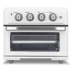 a white stove with four burners and one oven door open, on a white background