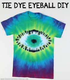 a tie - dyed t - shirt with an eyeball design