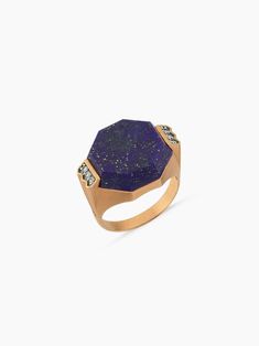 14K Rose Gold, 0.04 ct. G-VS Diamonds, Lapis Lazuli Lapis Lazuli Ring, Vs Diamond, Colored Gems, Charm Rings, Deep Sea, Pendant Earrings, Ring Bracelet, Lapis Lazuli, Necklaces Bracelets