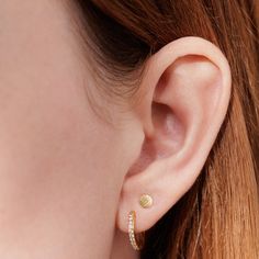 You can’t get much more minimalist in style than these small Circle Stud Earrings. These small earrings are perfect for mixing and matching sets or when you want to adorn your ears in simple jewelry that enhances your natural beauty. Choose from gold, rose gold or silver for the style that fits you best. Minimalist Rose Gold Huggie Earrings, Simple Single 14k Gold Earring, Simple Rose Gold Drop Earrings, Simple Rose Gold Single Earring, Simple Round Single Cartilage Earring, Simple Single Round Cartilage Earring, Dainty Tarnish-resistant Drop Cartilage Earrings, Rose Gold Single Cartilage Earring For Everyday, Yellow Gold Simple Earrings