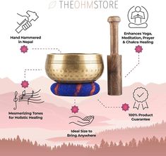 Tibetan Singing Bowl Set — Meditation Sound Bowl Handcrafted in Nepal for Healing and Mindfulness 369 Tesla, Meditation Room Design, Singing Bowl Meditation, Meditation Bowl, Healing Prayer, Sound Energy, Meditation Room Decor, Sound Meditation, Wiccan Witch