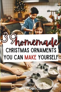 Discover 39 easy homemade Christmas ornament crafts! From classic salt dough to festive mod podge designs, find the perfect DIY project for your tree. Personalized Christmas Ornaments Diy, Easy Homemade Christmas Ornaments, Homemade Christmas Ornament, Salt Dough Christmas Ornaments, Homemade Christmas Ornaments, Wine Cork Ornaments, Handprint Ornaments, Diy Nativity, Gingerbread Diy