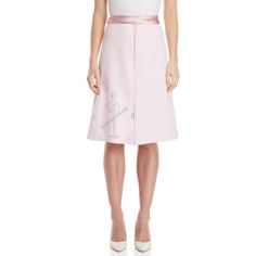 Complete The Gorgeous Feminine Look By Pairing This Pink Mid Length Les Copains Skirt With A Silk Blouse. Org $765.00. Model Skirt Appears Much Lighter On My Screen Below Knee Length Avg Size 4/ 40 A-Line Silk Trim Hidden Side Zip Closure 50% Viscose 34% Cotton 16% Nylon Trim: 68% Viscose 23% Silk 9% Acrylic 100% Viscose Lining Dry Clean Hanger Friction On Silk Trim Pastel Blush Baby Pink Tts Not Exact, Flat: W 13" L 25.5" Lowest Price Listed Final Sale Offers Ignored Luxury Lined Skirt For Spring, Silk Skirt For Daywear, Green Midi Skirt, Red Midi Skirt, Orange Skirt, Knee Skirts, Aline Skirt, Brown Skirts, White Coral