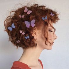 Ginger Bob, Liberty Mai, Witch Purple, Bob Haircut Curly, Angel Hair Pasta, Short Haircut, Short Curly Hair, Curly Girl