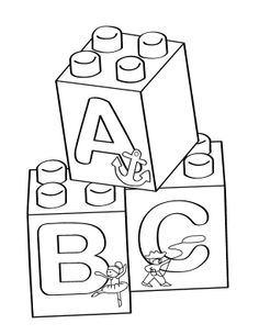 the letter b is for lego blocks coloring page with letters and numbers to print out