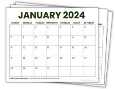 two blank calendars with the word january on each one and an image of another