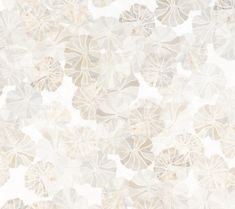 a white and beige wallpaper with flowers on it