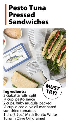 an advertisement for a sandwich with instructions on how to make it and what to use it