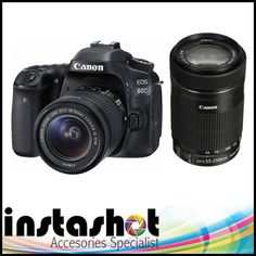 a camera and lens with the caption, canon eos 100d digital slr