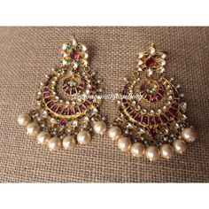 Pearl Earrings Indian, Kundan Chandbali, Sabyasachi Jewelry, Indian Bridal Jewelry, Jewelry Traditional, Sabyasachi Jewellery, Metal Jewellery