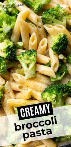 closeup of penne in sauce with text overlay that reads creamy broccoli pasta Creamy Broccoli Pasta, Soup Joumou, Pasta Food Recipes, Three Cup Chicken, Meatless Pasta, Lemon Cream Sauce, Cajun Jambalaya, Broccoli Pasta Recipe, Penne Pasta Recipes