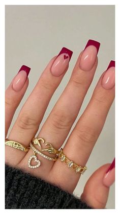 Indulge in the rich, romantic hue of cherry wine nails, perfect for adding a touch of sophistication to any look, day or night.