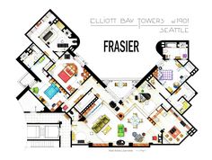 the floor plan for an apartment with two floors